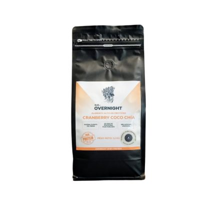 Overnight Whey Protein Cranberry Coco Chía 1,2 Kg.